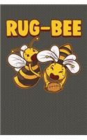 Rug-Bee Rugby Playing Bees College Lined Notebook