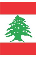 Lebanon Travel Journal - Lebanon Flag Notebook - Lebanese Flag Book: Unruled Blank Journey Diary, 110 page, Lined, 6x9 (15.2 x 22.9 cm)