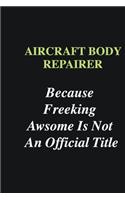 Aircraft Body Repairer Because Freeking Awsome is Not An Official Title