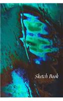 Green Blue Glitch Art Sketch Book