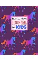 Draw and Write Journal for Kids: Cute Unicorn Matte Cover Design for Drawing, Creative Writing, Doodling, Creating Your Own Story, Illustration Book and Diary (Perfect Gift for Kids