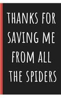 Thanks for saving me from all the spiders