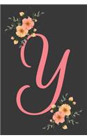 Y Initial Monogram Dot Grid Notebook Journal