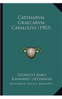 Catenarvm Graecarvm Catalogvs (1902)