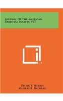 Journal of the American Oriental Society, V67