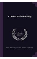 A Leaf of Milford History