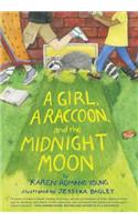 Girl, a Raccoon, and the Midnight Moon