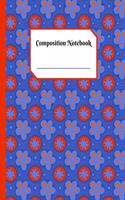 Composition Notebook: The Perfect Place to take Notes and Organizing your Free Time, School Activities and Works - Seamless Blue - 8,5" x 11" - Lined