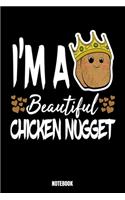 I'M A Beautiful Chicken Nugget Notebook: Food Notebook, Planner, Journal, Diary, Planner, Gratitude, Writing, Travel, Goal, Bullet Notebook - Size 6 x 9 - 110 Checkered Plaid Pages - Office