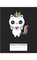 Composition Notebook: Unicorn Kids Soft Glossy Cover Wide Ruled Blank Lined Unicorns Journal Paper 7.5 x 9.25 Inches 110 Pages