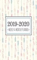 2019-2020 planner arrows: Arrows Diary Agenda Calendar Schedule Organizer - Sept 2019 through December 2020