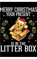 Merry Christmas Your Present In Little Box: Merry Christmas Your Present In Little Box Yorkshire Terrier Journal/Notebook Blank Lined Ruled 6x9 100 Pages