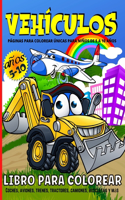 Vehículos Libro De Colorear Para Niños
