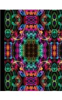 Abstract Curly Cues Notebook, Wide Ruled, 100 Sheets/200 Pages, 7.5 X 9.75
