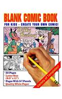 Blank Comic Book for Kids: Create Your Own Comics, Pages with 3-7 Panels, Quality White Paper