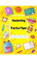 Handwriting Practice Paper: ABC Tracing Letters Handwriting Workbook For Boys Girls Kids: Pre K, Kindergarten, Ages 2-4, 3-5, Sample Practice ABC And Blank Sheet For Practice, (6 Handwriting Workbook for Toddlers)