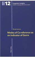 Modes of Co-reference as an Indicator of Genre