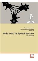 Urdu Text To Speech System
