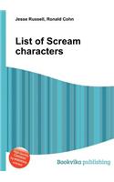 List of Scream Characters: (English)
