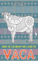 Libro de colorear para adultos - Líneas gruesas - Animales - Vaca