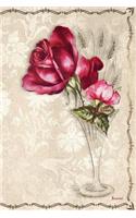 Journal: Vintage Rose design - Lined book for writing