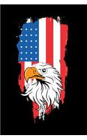 US Flag Eagle Head Notebook