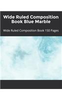 Wide Ruled Composition Book Blue Marble