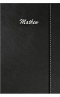 Mathew: Weekly Meal Planner Simulated Black Leather Track And Plan Your Meals 52 Week Food Planner / Diary / Log / Journal / Calendar Meal Prep And Planning