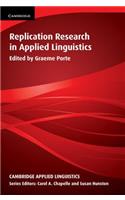 Replication Research in Applied Linguistics