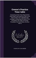 Greene's Practice Time-table
