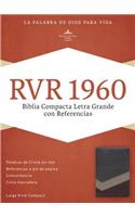 Biblia Compacta Letra Grande Con Referencias-Rvr 1960: Reina-Valera 1960 Con Referencias, Marrón/Tostado/Bronceado Smil Piel