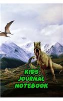 Kids Journal Notebook: Daily Journaling Notes For Girls Boys Teen Spark Imagination, Great Gratitude and Positive Thinking - Dinosaur Drawing Cover Print