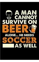 A Man Cannot Survive On Beer Alone He Needs Soccer As Well
