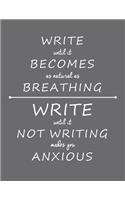 Write Until It Becomes As Natural As Breathing