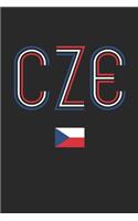 Vintage Czech Republic Notebook - Czech Republic Diary - Retro Czech Flag Journal - Czech Republic Gifts: Medium College-Ruled Journey Diary, 110 page, Lined, 6x9 (15.2 x 22.9 cm)