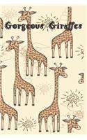 Gorgeous Giraffes: 124 Page Softcover, Has Both Lined And/Or Blank Pages with Giraffe Images, College Rule Composition (6