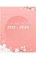 2019-2023 Five Year Planner and Calendar: Cherry Blossom Cover, Daily, Monthly Schedule Organizer, 60 Months Calendar Planner Agenda with Holidays 8 X 10