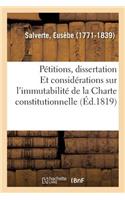 Des Pétitions, Dissertation: Suivie de Considérations Sur l'Immutabilité de la Charte Constitutionnelle