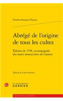 Abrege de l'Origine de Tous Les Cultes