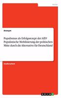 Populismus als Erfolgsrezept der AfD? Populistische Mobilisierung der politischen Mitte durch die Alternative für Deutschland