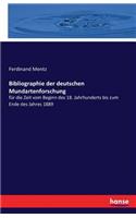 Bibliographie der deutschen Mundartenforschung