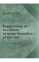 Suggestions as to Reform in Some Branches of the Law
