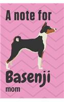 A note for Basenji mom