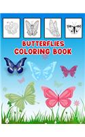 Butterflies Coloring Book: Butterfly Coloring Book.Butterfly Coloring Book For Kids.50 Story Paper Pages. 8.5 in x 11 in Cover.