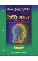 Holt Psychology: Principles in Practice: Chapter Review Activities with Answer Key