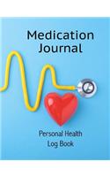 Medication Journal Personal Health Log Book
