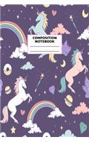 Composition Notebook: Unicorn Journal for Girls, Teen and Women Cute Matte Cover Design with Blank Lined Interior College Ruled (Great as Party Favors, Gifts, Diary, Jour
