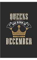 Queens Are Born In December: Blank Lined Notebook (6 x 9 - 120 pages) Birthday Months Themed Notebook for Daily Journal, Diary, and Gift