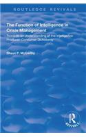 The Function of Intelligence in Crisis Management