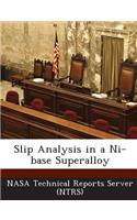 Slip Analysis in a Ni-Base Superalloy